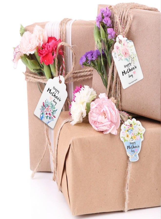 HADDIY Mother's Day Gift Tags,120 Pcs Floral Happy Mother's Day Hanging Paper Tags with String Best Mom Labels for Gift Wrapping Supplies - Image 5